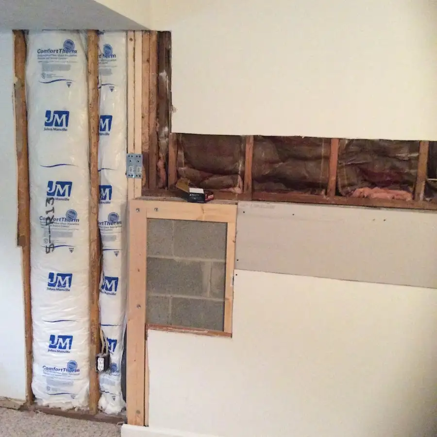 Wall insulation replacement during Basement Flood Cleanup in Englewood